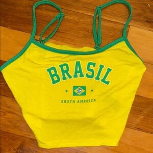 Yellow and Green Brasil Tank Top